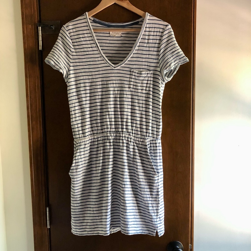 Lou & Grey Stripe  Dress w/ Pockets